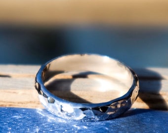 THICK SILVER RING - Unique Style Ring - Dainty Silver Ring - Ring For Girlfriend- Ring For Boyfriend -Silver Band Ring -Sterling Silver Ring