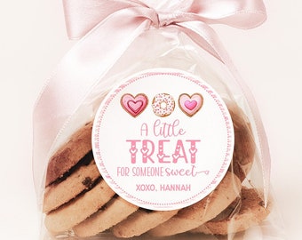 A Little Treat Valentinstag Sticker, Schul Valentinstag Sticker, Klassenzimmer Valentinstag Etiketten, Valentinstag Sticker, Valentinstag Gastgeschenke