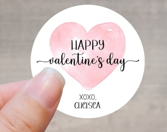 Pegatinas De San Valentín, Pegatinas Personalizadas De San Valentín, San Valentín Infantil Para La Escuela, Pegatinas De Favor De San Valentín De Niñas, San Valentín En El Aula