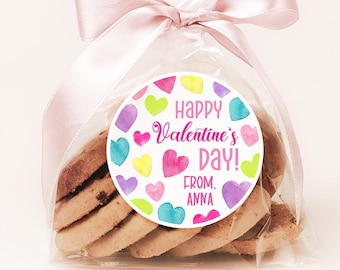 Pegatinas De San Valentín, Pegatinas De Favor de San Valentín De Niñas, Etiquetas De Favor de San Valentín Corazón, Pegatinas De Feliz Día de San Valentín, Pegatinas Personalizadas