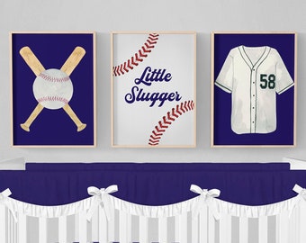Baseball Nursery Prints, Baseball Nursery Decor, Ensemble de 3 tirages, Boy Nursery Decor, Sports Nursery, Baseball Wall Decor, Baseball Prints