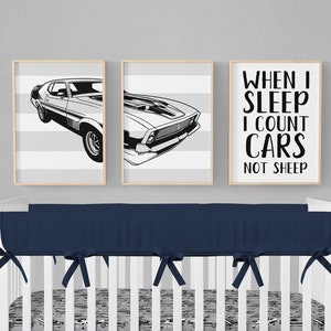 Car Nursery Prints, Boy Nursery Prints, Classic Car Nursery Decor Set of 3 Prints, Cars Nursery Prints, Car Nursery Art, Car Baby Nursery