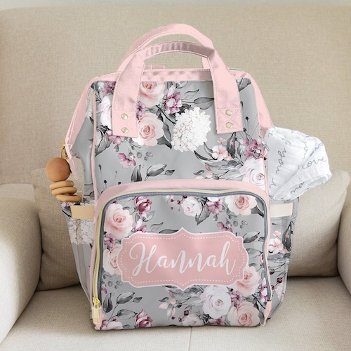 Custom Diaper Bag Girl Diaper Bag Backpack Baby Shower Gift Etsy