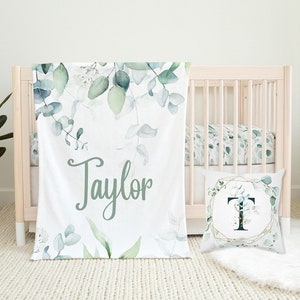 Eucalyptus certian Crib Sheet Leafy