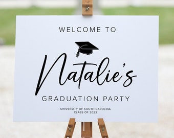 Graduation Welcome Sign, Custom Graduation Party Welcome Sign, Graduation Party Decorations, Senior, College Graduation Welcome Sign Poster