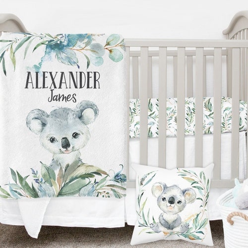 Koala Crib Bedding Set Baby Boy Crib Bedding Koala Nursery Etsy
