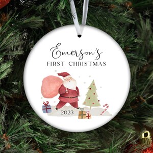 Personalized Baby&#39;s First Christmas Ornament 2023, Baby&#39;s 1st Christmas Ornament, Custom Baby Ornament, Baby&#39;s First Christmas Decoration