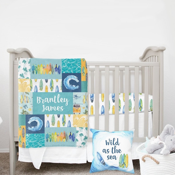 Surf Crib Sheets Etsy