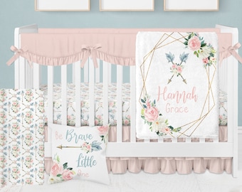 baby girl bedding sets etsy