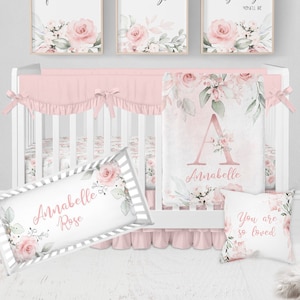 Light pink nursery bedding hotsell