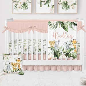 Safari Crib Bedding Set Baby Girl Crib Bedding Elephant Baby