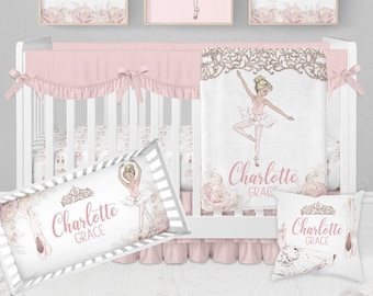 Ballerina Crib Bedding Set Baby Girl 