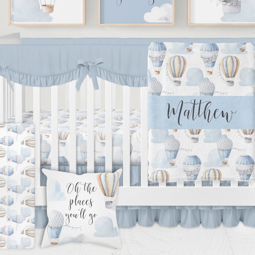 Hot Air Balloon Crib Bedding Set Baby Boy Crib Bedding Hot Etsy