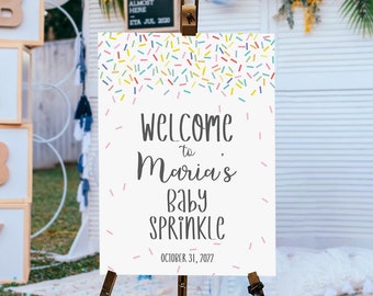 Baby Sprinkle Welcome Sign, Baby Sprinkle Sign, Gender Neutral Baby Sprinkle Decorations, Sprinkle Baby Shower Decor, Shower Welcome Poster