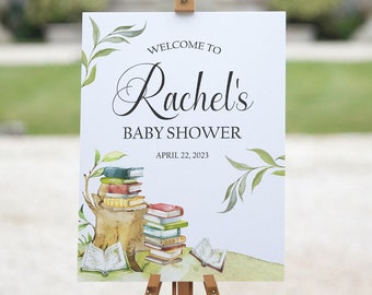 Storybook Baby Shower Welcome Sign, A New Chapter Baby Shower Welcome Poster, Gender Neutral Baby Shower Decor, Storybook Baby Shower Sign