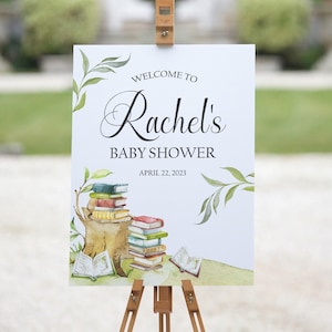 Storybook Baby Shower Welcome Sign, A New Chapter Baby Shower Welcome Poster, Gender Neutral Baby Shower Decor, Storybook Baby Shower Sign