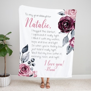 Personalized Granddaughter Blanket, To My Granddaughter, Daughter Christmas Gift, Granddaughter Gift, Personalized Blanket For Granddaughter
