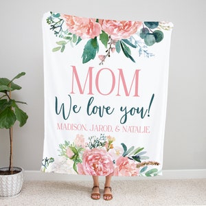 Personalized Mom Blanket, Mothers Day Gift, Gifts for Mom, Mom Gift, Mothers Day Blanket, Custom Blanket, Gift for Mom, Blanket for Mom Name