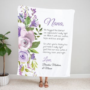 Personalized Blanket For Grandma Mothers Day Gift for Grandma, Grandma Gift, Grandma Blanket Personalized Gifts For Grandma, Grandma Blanket