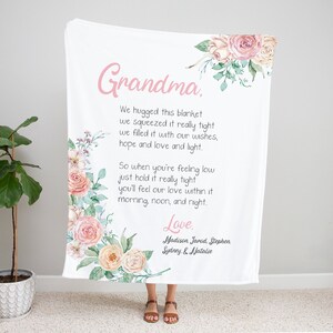 Grandma Blanket Personalized, Mothers Day Gift for Grandma, Grandma Gift Gifts For Grandma Personalized Blanket For Grandma, Grandma Blanket