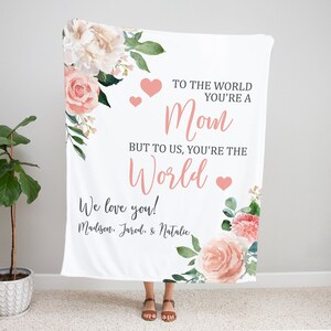 Gift From Kids, Personalized Mom Blanket, Christmas Gifts For Mom, Personalized Mom Gift, Mothers Day Gift, Christmas Blanket, Grandma Gift