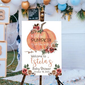 Little Pumpkin Baby Shower Sign, Halloween Baby Shower Decorations, Boy Baby Shower Welcome Sign Girl, Fall Baby Shower Yard Sign Foam Board