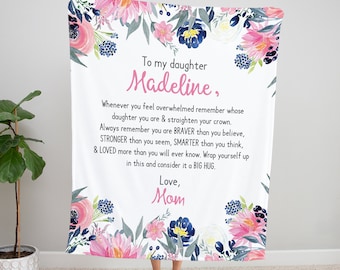 Personalized Daughter Blanket, To My Daughter, Christmas Gift Daughter, Daughter Gift, Mother Daughter Gift, Personalized Blanket, Custom