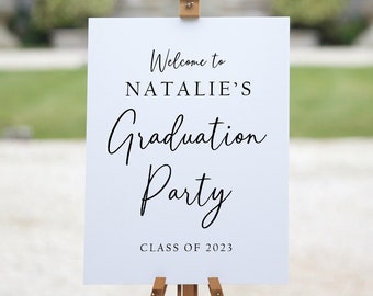 Graduation Party Welcome Sign, Graduation Party Decorations, Custom Graduation Party Sign, Graduation Welcome Sign Poster, Foam Board Sign