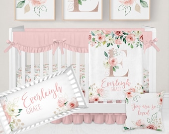 blush pink crib set