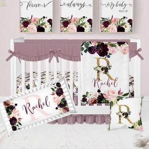Watercolor floral nursery bedding outlet