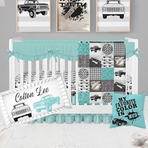 Teal Crib Bedding Etsy