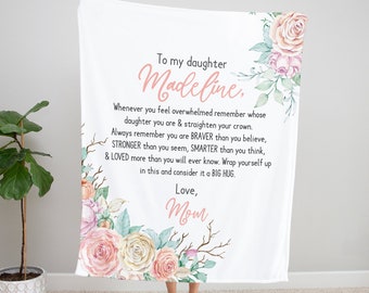 Personalized Daughter Blanket, To My Daughter, Christmas Gift Daughter, Daughter Gift, Mother Daughter Gift, Personalized Blanket, Custom