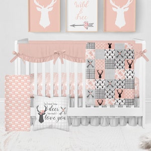 Woodland Baby Girl Bedding Baby Girl Deer Crib Bedding Set Girl