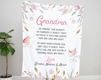 Personalized Blanket for Grandma, Mothers Day Gift for Grandma, Grandma Blanket, Gifts for Grandma, Grandma Gift, Custom Blanket for Grandma