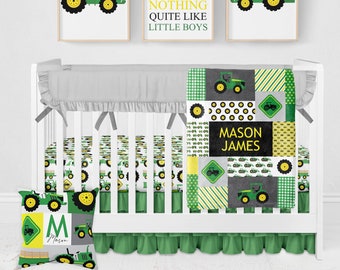 Baby Boy Tractor Bedding, Farm Nursery Bedding, Boy Crib Bedding, Tractor Crib Bedding, Country Baby, Boy Nursery Bedding, Farm Crib Bedding