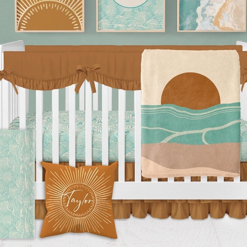 Boy Crib Bedding Baby Nursery Set Cactus Desert Moroccan Etsy
