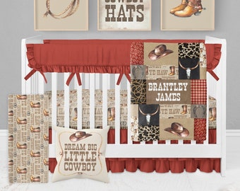 Cowboy Crib Bedding Set, Baby Boy Crib Bedding Set, Cowboy Nursery, Western Crib Bedding Set, Western Baby Nursery, Boy Nursery Bedding Set