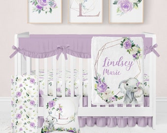 purple crib comforter
