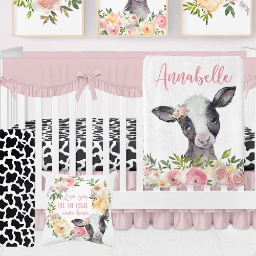 Farm Crib Bedding Set Baby Girl Nursery Bedding Set Etsy