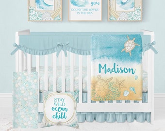 coastal crib bedding