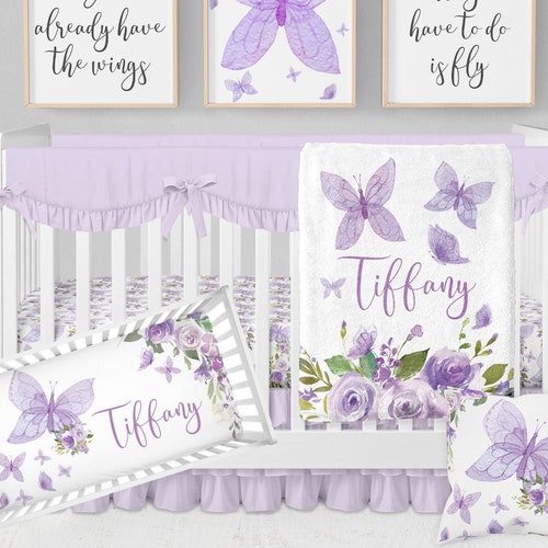 Butterfly Nursery Bedding Butterfly Crib Bedding Set Etsy