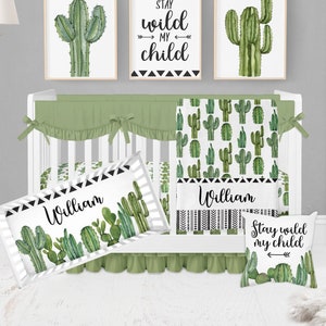 Cactus crib bedding set boy new arrivals