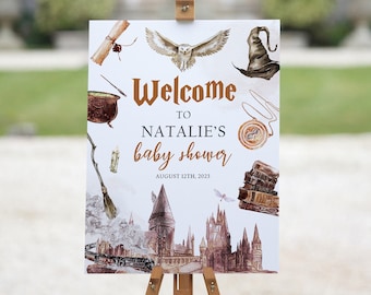 Wizard Baby Shower Welcome Sign, Wizard Baby Shower Sign, Baby Boy Baby Shower Decorations, Magic Wizard Baby Shower Welcome Poster Printed