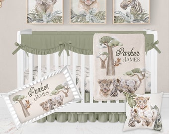 Organic Safari Zebra Fitted Baby Crib Sheet