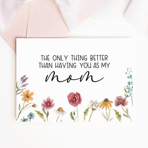 Mother's Day Pregnancy Announcement Card, The Only Thing Better Than Having You As My Mom, Editable Pregnancy Reveal Card, Digital Download