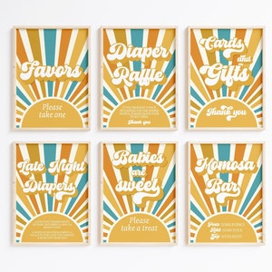 Here Comes The Son Baby Shower Signs Bundle, Here Comes The Son Decorations Boy, Sunshine Baby Shower Signs Printable, Instant Download RSB1