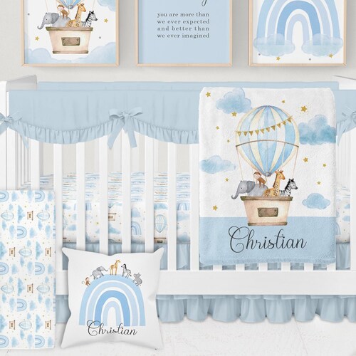 Hot Air Balloon Crib Sheets Hot Air Balloon Nursery Crib Etsy