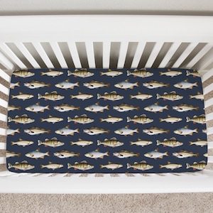 Fish crib sheets sales
