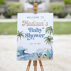 Baby on Board Welcome Sign, Surf Beach Baby Shower Welcome Sign, Summer Baby  Shower Sign, Baby Shower Decorations Boy, Shower Welcome Poster 