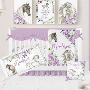 Baby girl shop horse crib bedding